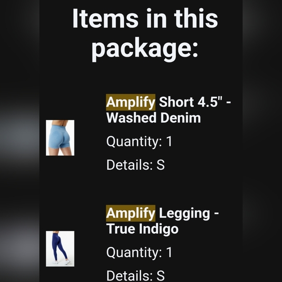 Alphalete Amplify True Indigo Small - Picture 3 of 3